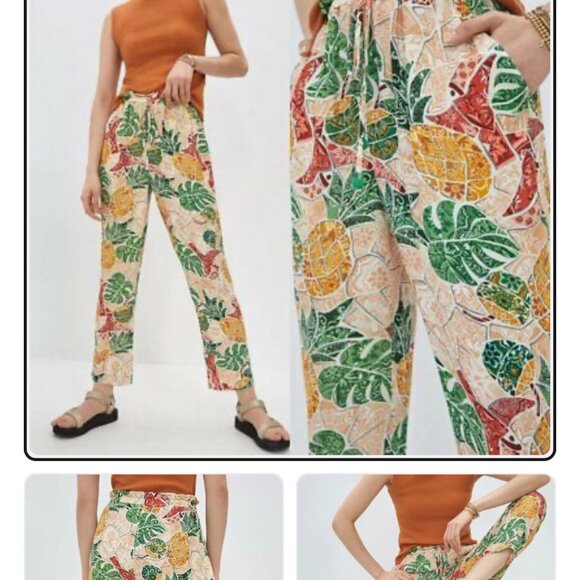 FARM Rio Pants - Farm Rio Mosaic tapered pants